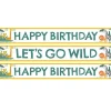 Party Delights Get Wild Safari Paper Birthday Banners - 1M (3Pk)< Banners