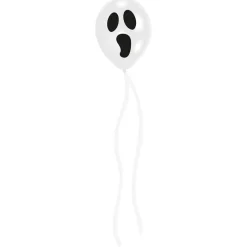 Ghost Balloons With Streamers - 11" Latex (3Pk)<Party Delights Outlet