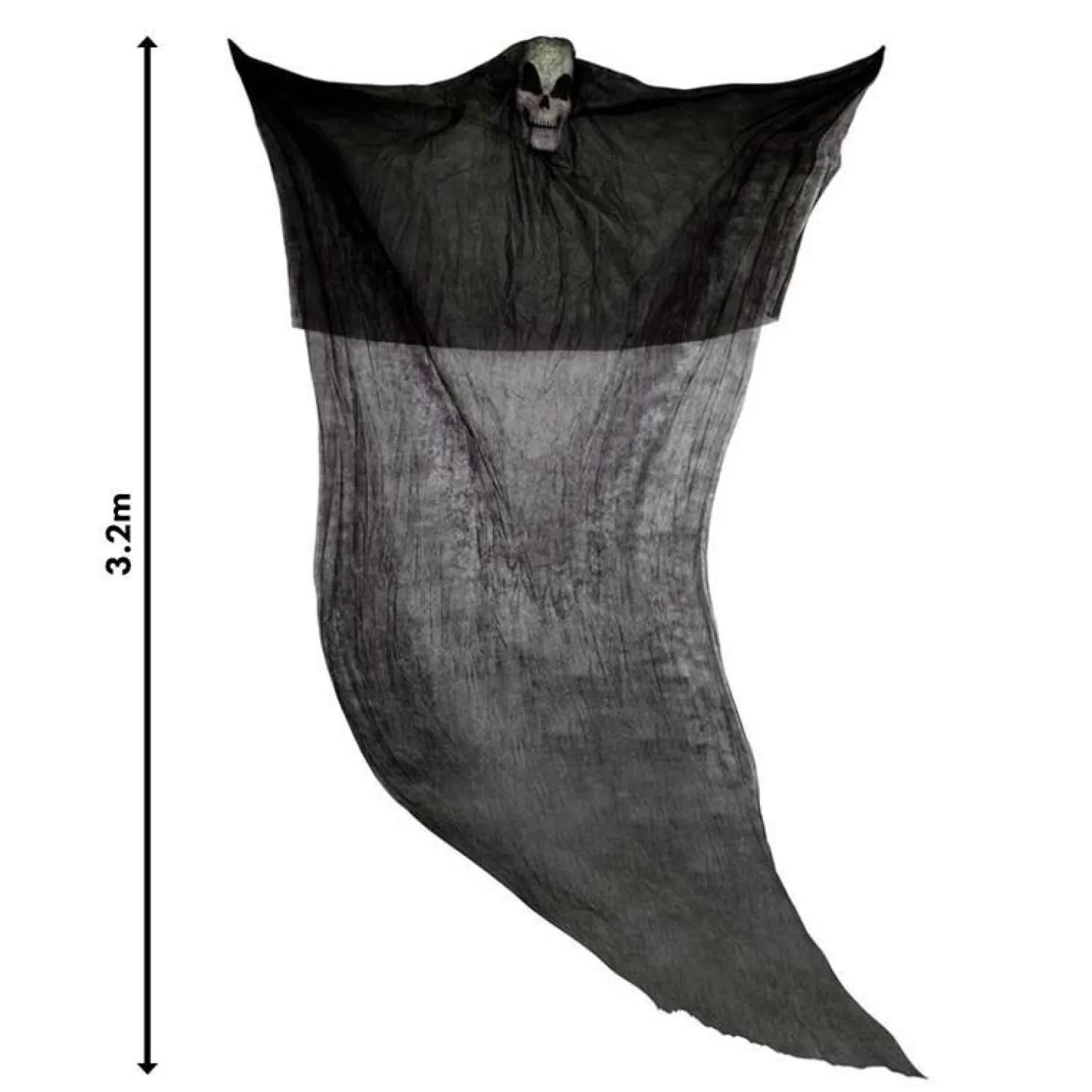 Giant Hanging Ghost - Black 5M<Party Delights Online