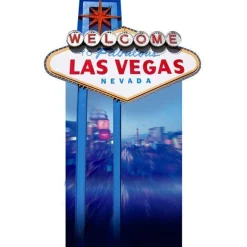 Party Delights Giant "Welcome To Vegas" Cardboard Cutout - 190Cm X 99Cm< Cardboard Cut Outs