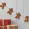 Gingerbread Man Wooden Christmas Bunting - 1.5M<Party Delights Online