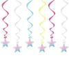 Party Delights Girls Rule Iridescent Hanging Swirl Decorations (6Pk)< Hanging Decorations