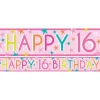 Party Delights Girls 16Th Birthday Paper Banners - 1M (3Pk)< Banners