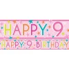 Party Delights Girls 9Th Birthday Paper Banners - 1M (3Pk)< Banners