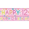 Party Delights Girls 12Th Birthday Paper Banners - 1M (3Pk)< Banners