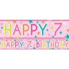 Party Delights Girls 7Th Birthday Paper Banners - 1M (3Pk)< Banners