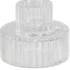 Glass Dinner Candle Holders (2Pk)<Party Delights Clearance