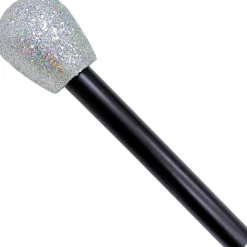 Party Delights Glitter Microphone - 22Cm< Costume Props