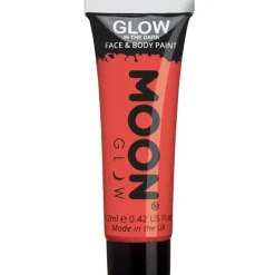 Party Delights Glow In The Dark Body Paint - Red 12Ml< Face Paints