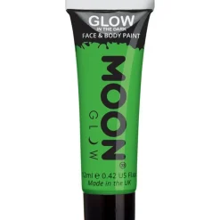 Party Delights Glow In The Dark Face & Body Paint - Green 12Ml< Face Paints