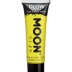 Party Delights Glow In The Dark Face & Body Paint - Yellow 12Ml< Face Paints