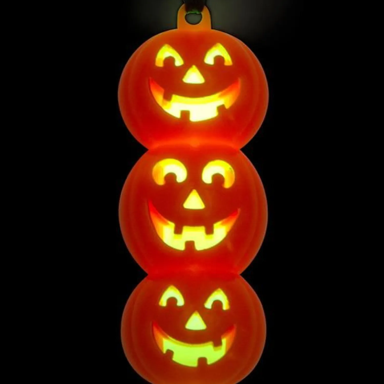 Party Delights Glow Pumpkin Necklace - 6.5Cm< Wearables