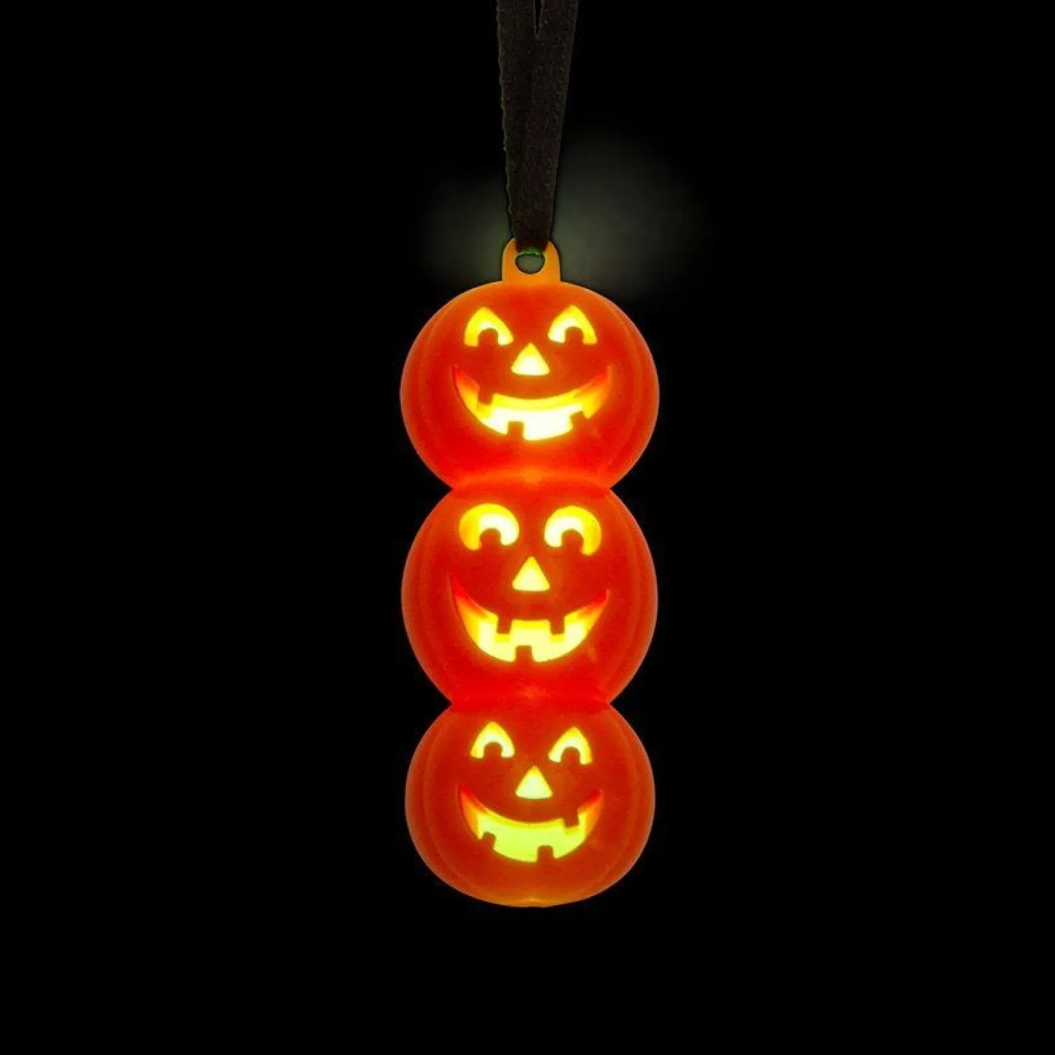 Party Delights Glow Pumpkin Necklace - 6.5Cm< Wearables