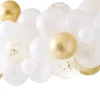 Party Delights Gold And White Botanical Hen Party Balloon Arch - 55 Balloons< Arches & Clouds