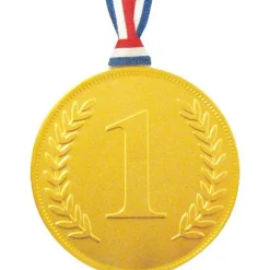 Party Delights Gold Chocolate No. 1 Medal With Ribbon - 23G< Chocolates