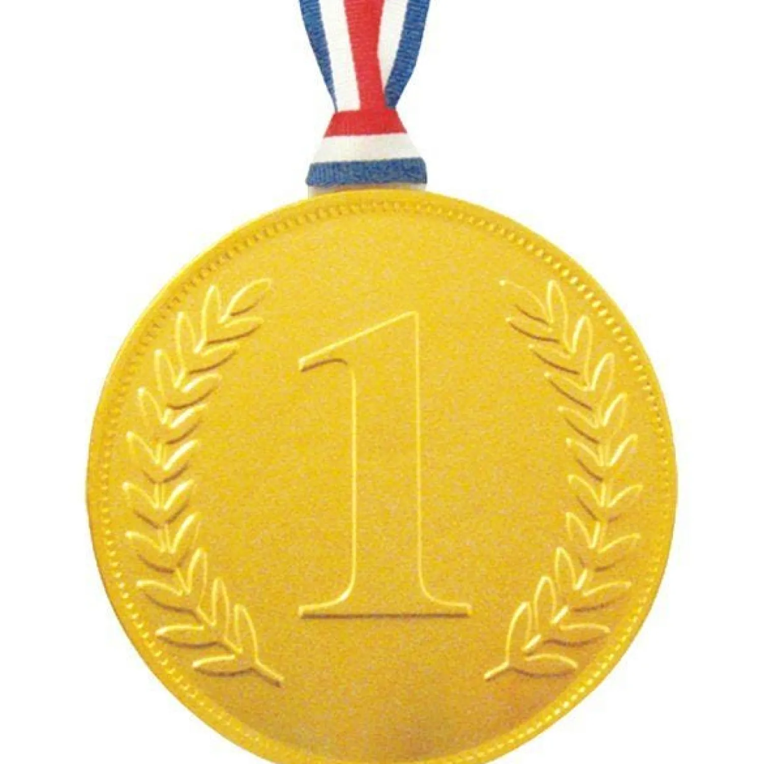 Party Delights Gold Chocolate No. 1 Medal With Ribbon - 23G< Chocolates