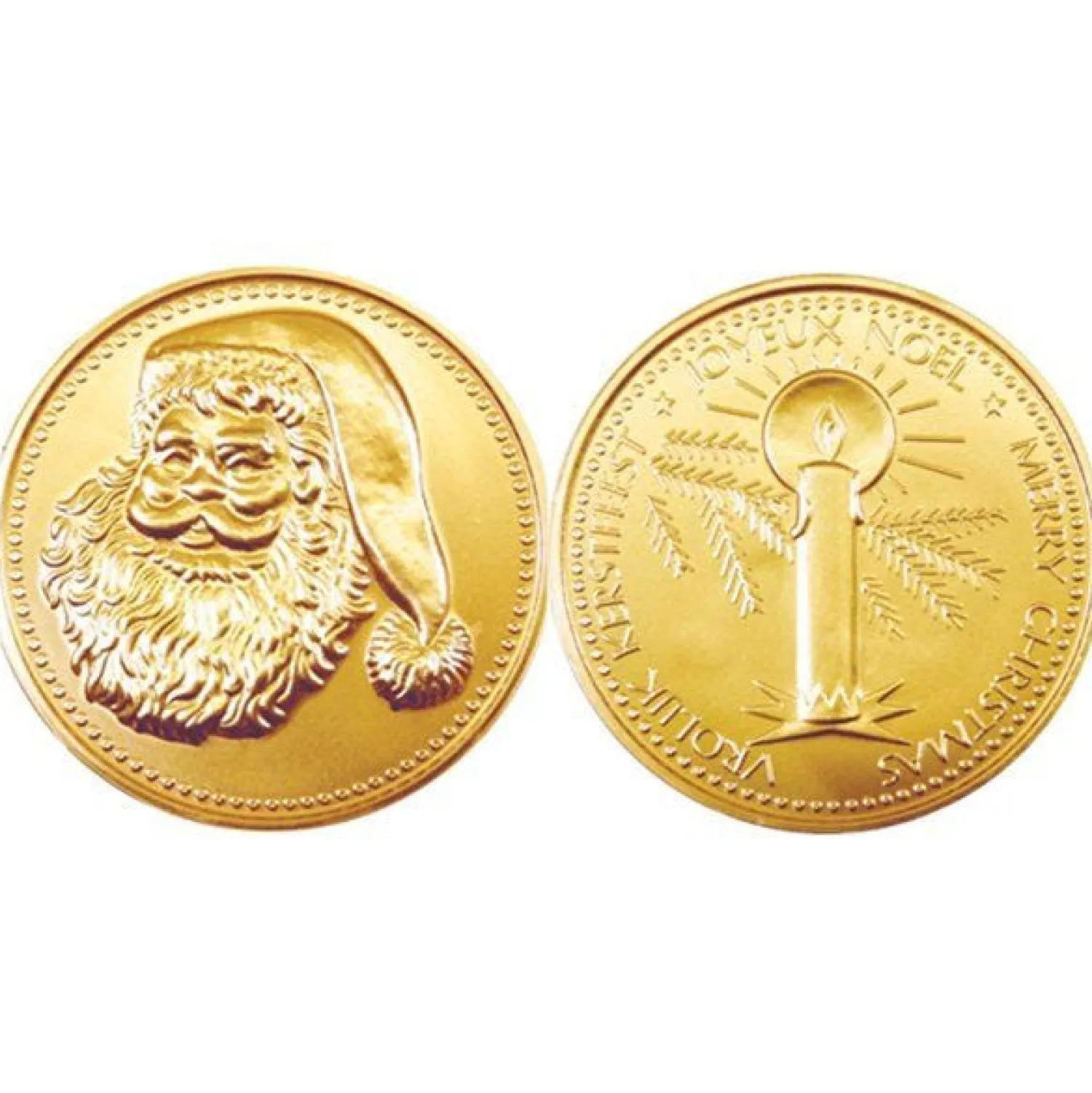 Gold Christmas Chocolate Coin - 58G<Party Delights