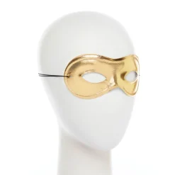 Party Delights Gold Domino Masquerade Mask< Masks