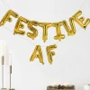Party Delights Gold Festive Af Balloon Bunting - 16" Foil< Letter Balloons