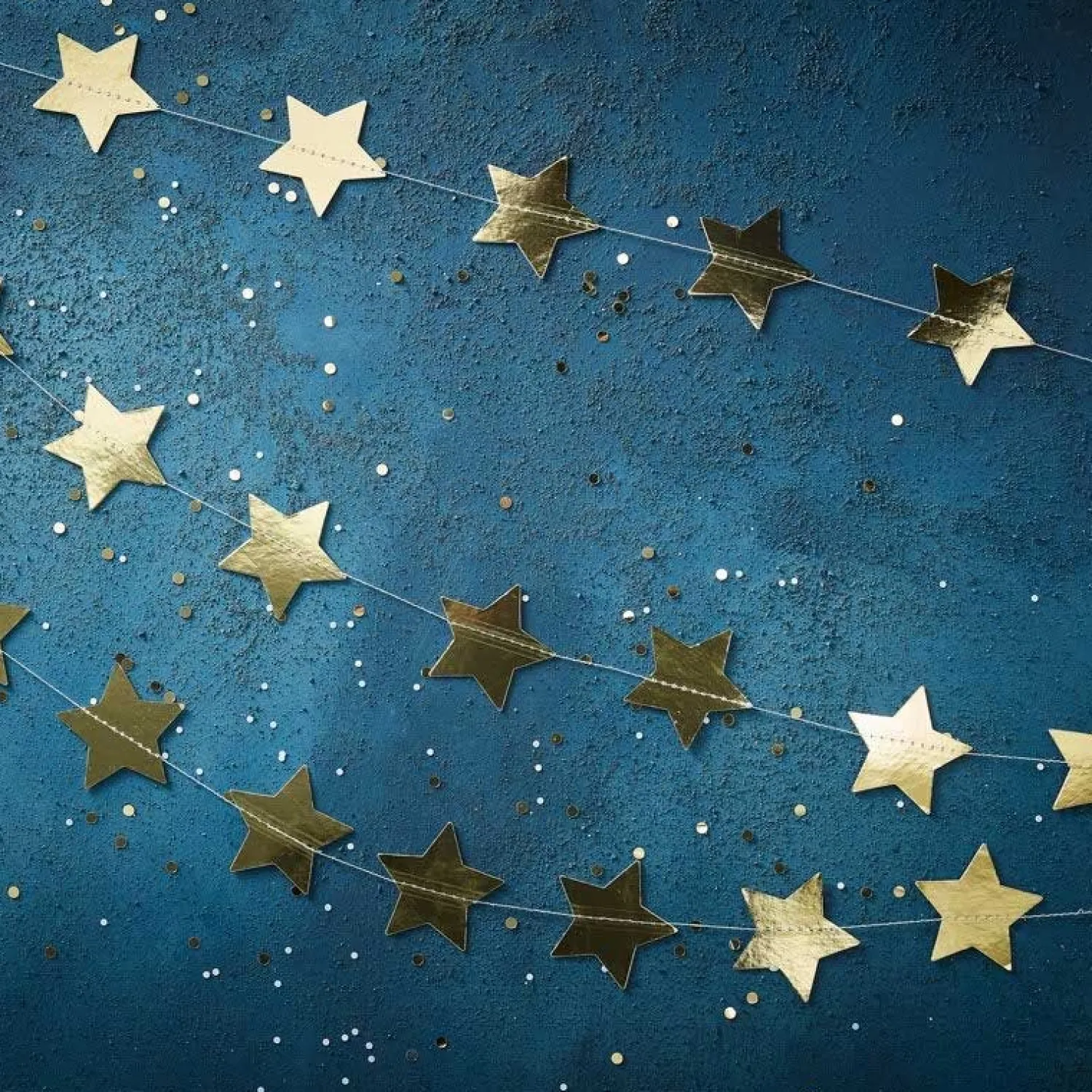 Gold Foiled Star Paper Garland - 5M<Party Delights Sale