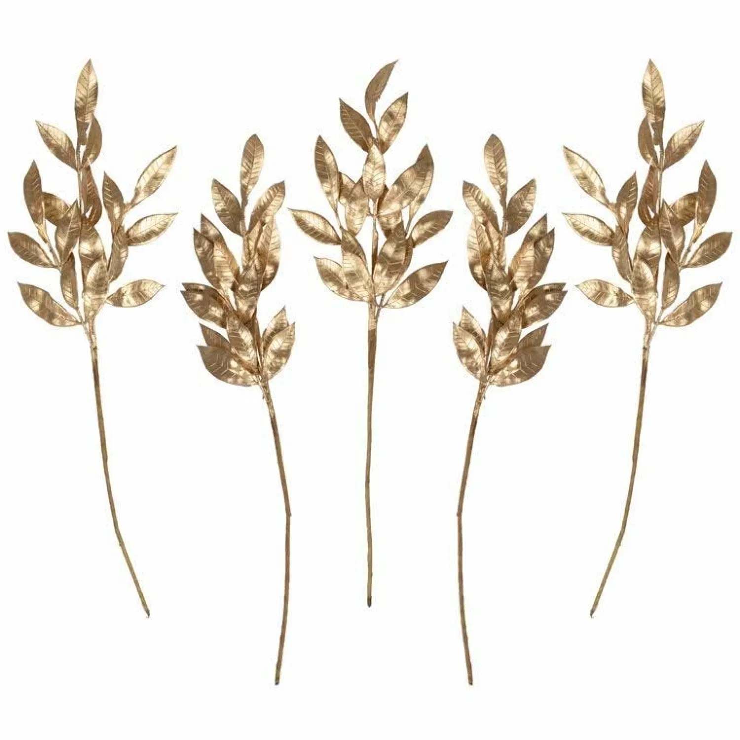 Party Delights Gold Foliage Stems - 37Cm (5Pk)< Flowers & Foliage