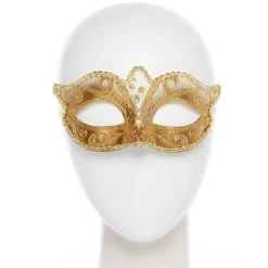 Party Delights Gold Glitter Mask< Masks