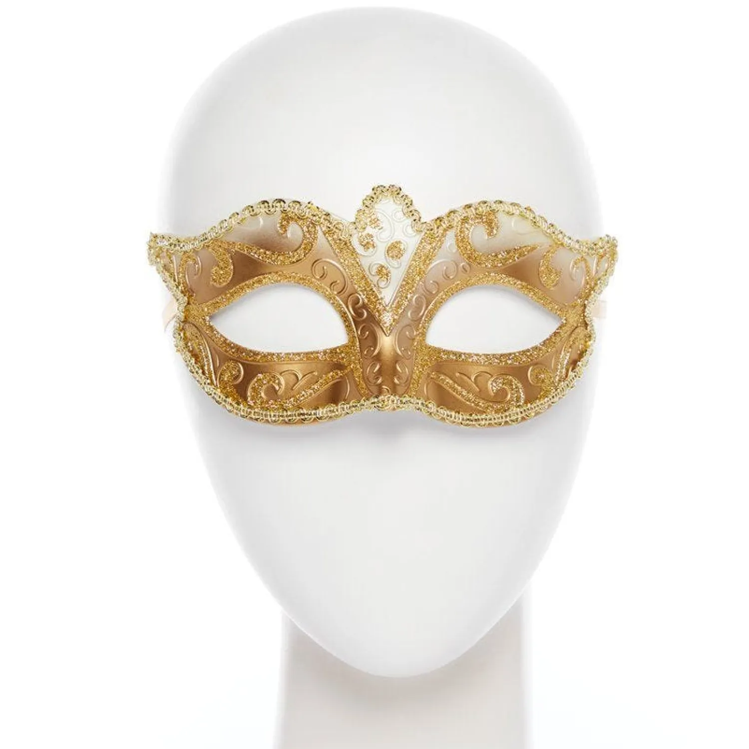 Party Delights Gold Glitter Mask< Masks