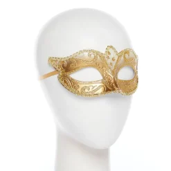 Party Delights Gold Glitter Mask< Masks
