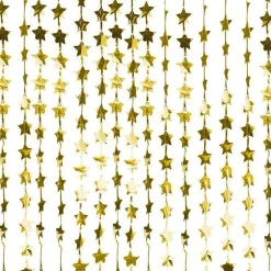 Gold Glitter Star Foil Backdrop Curtain - 2M<Party Delights Discount