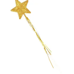 Party Delights Gold Glitter Star Wand< Costume Props