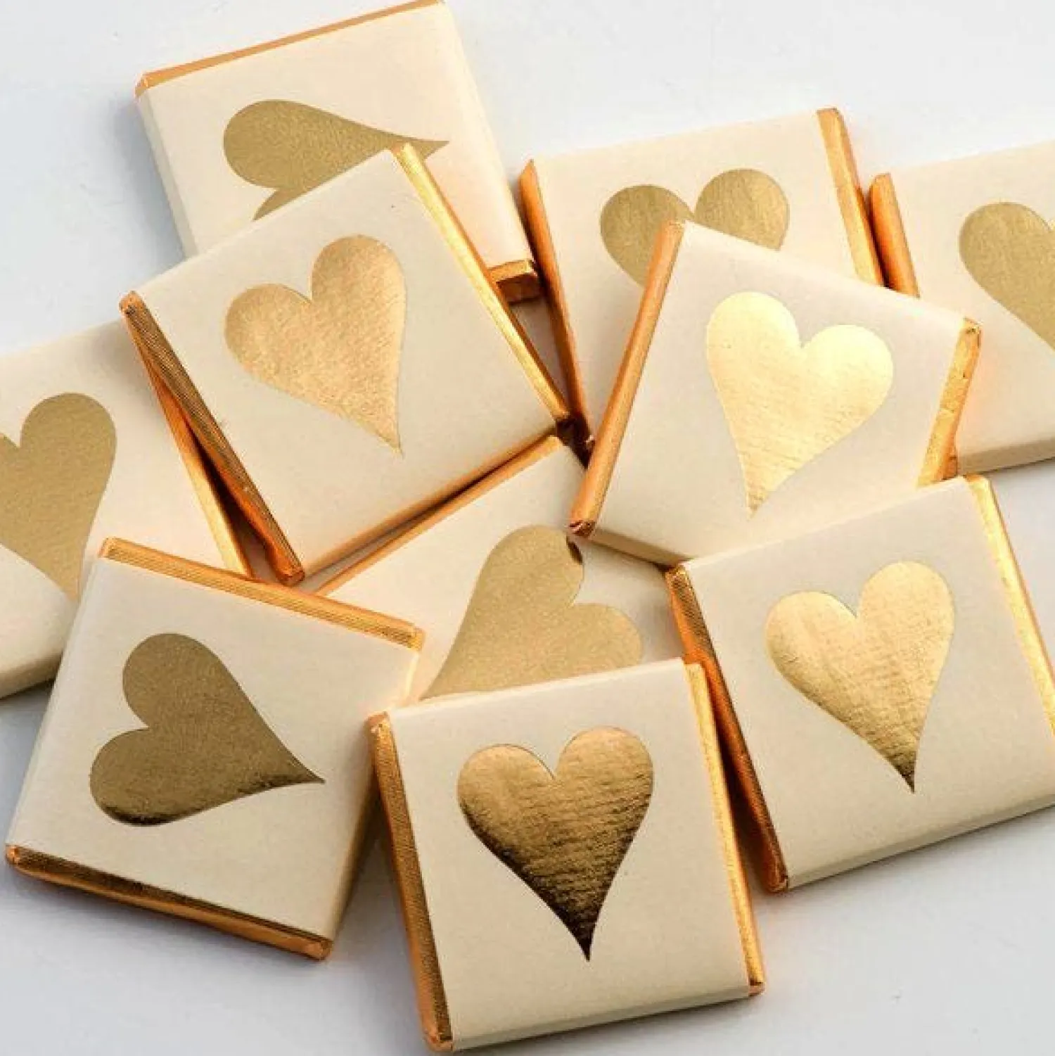 Party Delights Gold Heart Chocolate Neapolitans X50< Chocolates