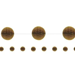 Party Delights Gold Honeycomb Garland Decoration - 2.1M< Hanging Decorations