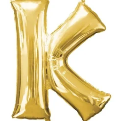 Party Delights Gold Letter K Balloon - 34" Foil< Letter Balloons