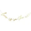 Party Delights Gold Love Is In The Air Letter Banner - 2M< Banners