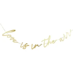 Party Delights Gold Love Is In The Air Letter Banner - 2M< Banners