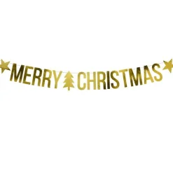 Gold Merry Christmas Banner - 1.5M<Party Delights New