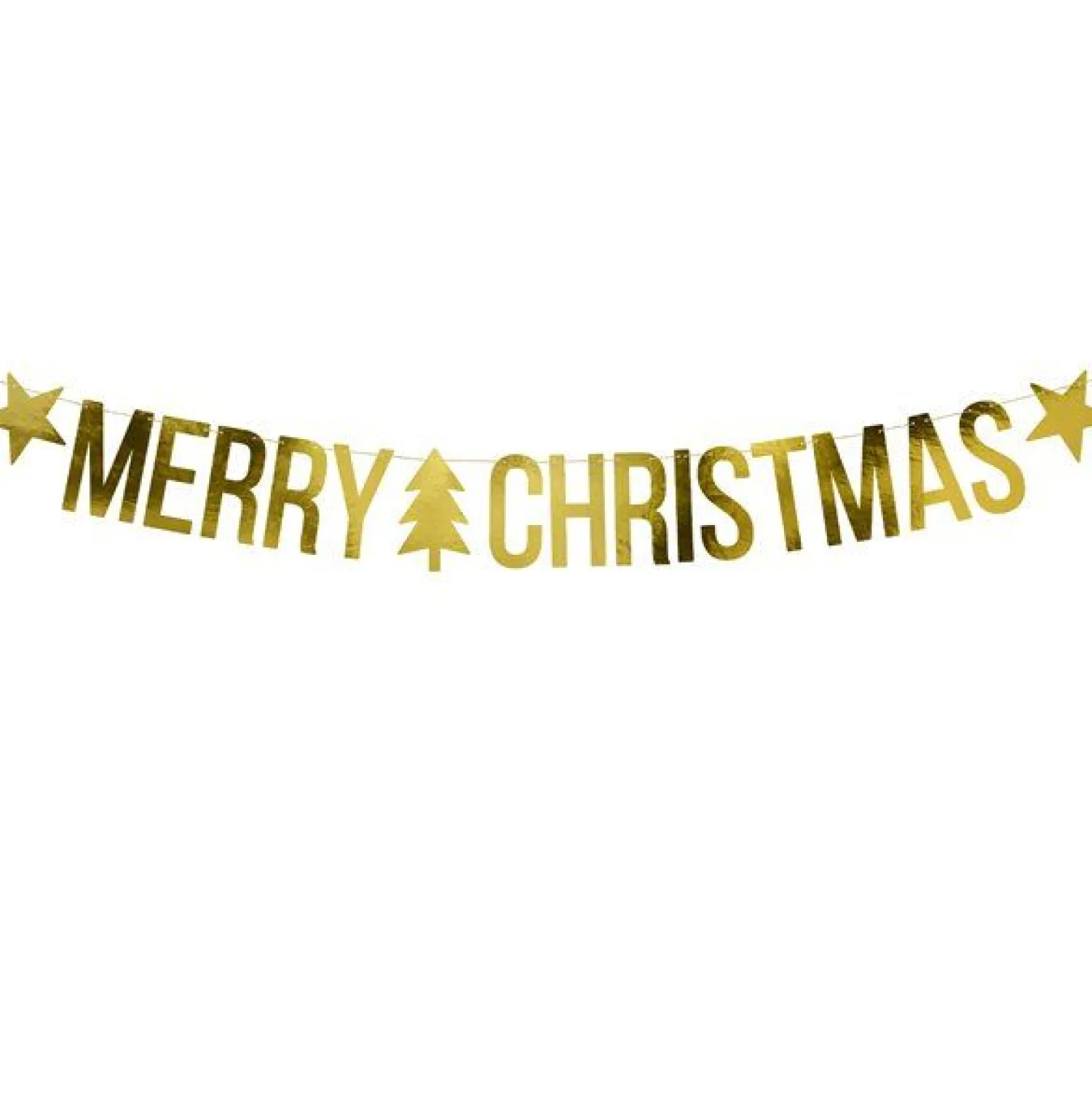 Gold Merry Christmas Banner - 1.5M<Party Delights New