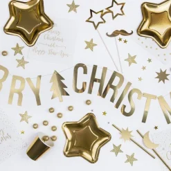 Gold Merry Christmas Banner - 1.5M<Party Delights New