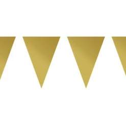 Party Delights Gold Plastic Bunting - 10M< Bunting