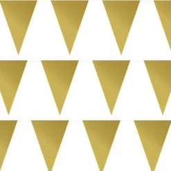 Party Delights Gold Plastic Bunting - 10M< Bunting