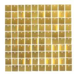 Party Delights Gold Sequin Acrylic Backed Wall Panel - 30Cm X 30Cm< Party Backdrops
