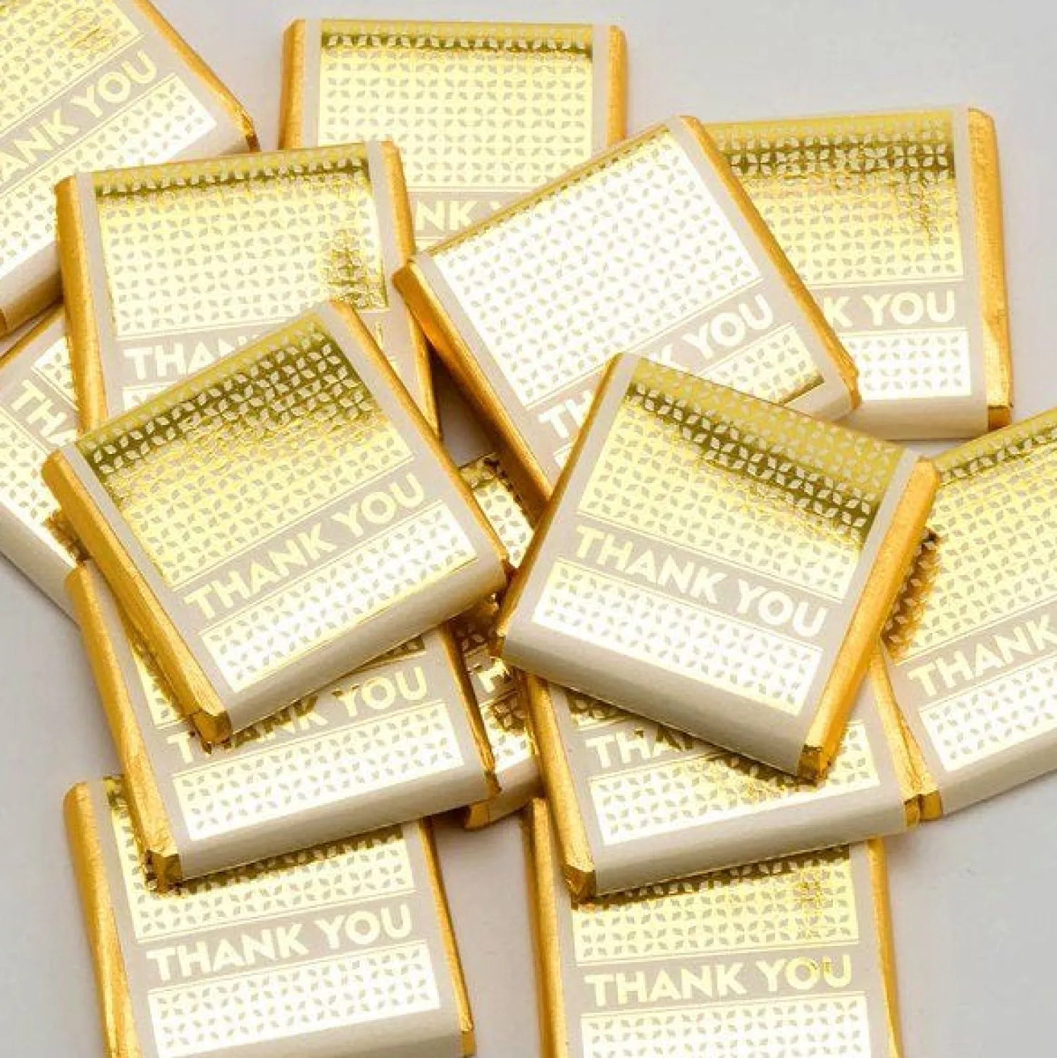 Party Delights Gold 'Thank You' Chocolate Neapolitans X50< Chocolates