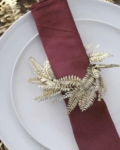 Gold Wreath Napkin Rings (4Pk)<Party Delights Clearance