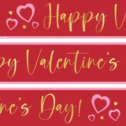 Party Delights Golden Hearts Paper Banners (3Pk)< Banners
