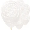 Graffiti Frosty White Balloons - 12" Latex (25Pk)<Party Delights Best