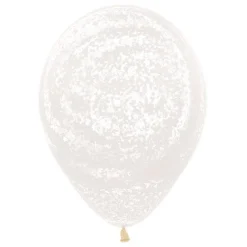 Graffiti Frosty White Balloons - 12" Latex (25Pk)<Party Delights Best