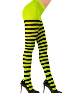 Green & Black Tights - Adult One Size<Party Delights New