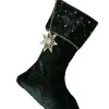 Green Velvet With Embroidery Stocking<Party Delights Clearance
