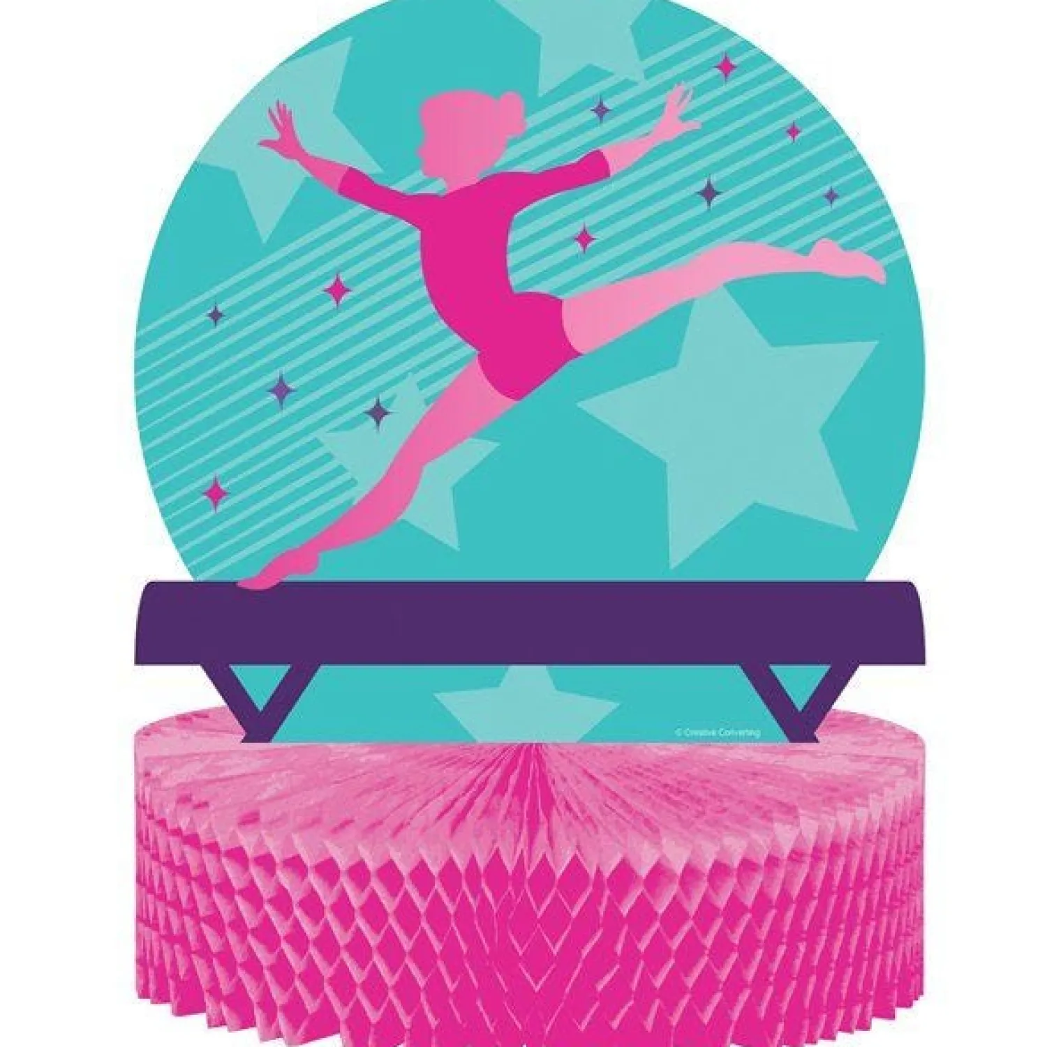 Party Delights Gymnastics Party Paper Honeycomb Centrepiece - 30.5Cm< Honeycombs