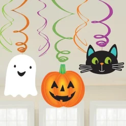 Party Delights Hallo-Ween Friends Hanging Swirls (6Pk)< Hanging Decorations